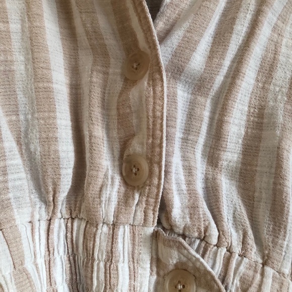 Forever 21 Beige and White Striped Blouse - Picture 3 of 4
